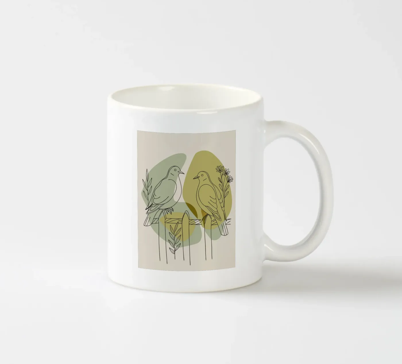 Two Doves ceramic mug by RELAXING TOUCH