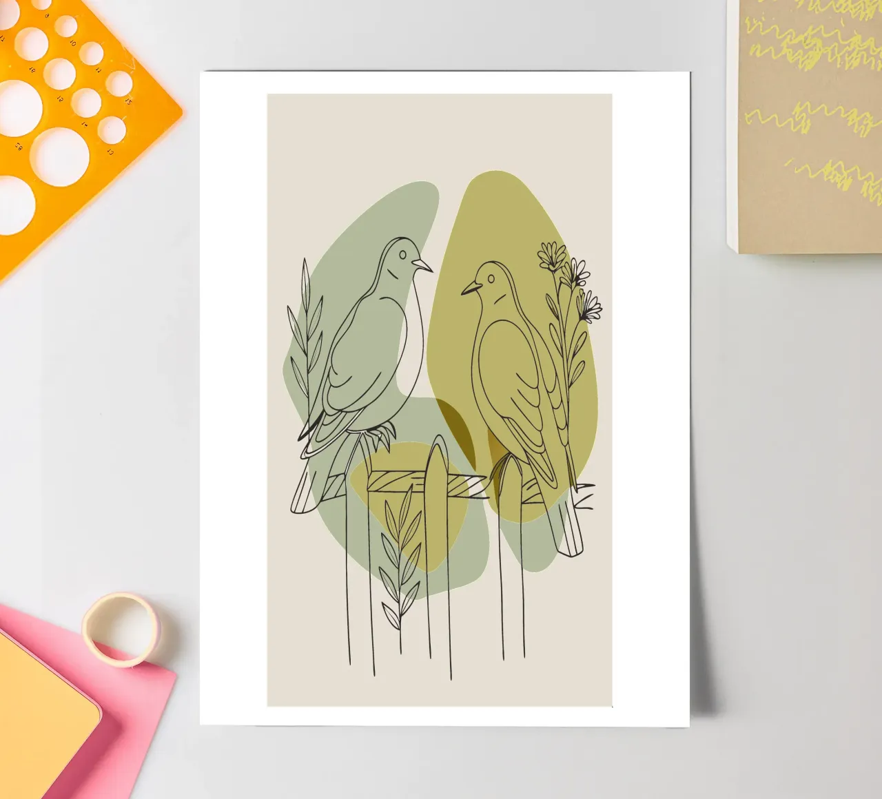 Two Doves sticker sheet by RELAXING TOUCH