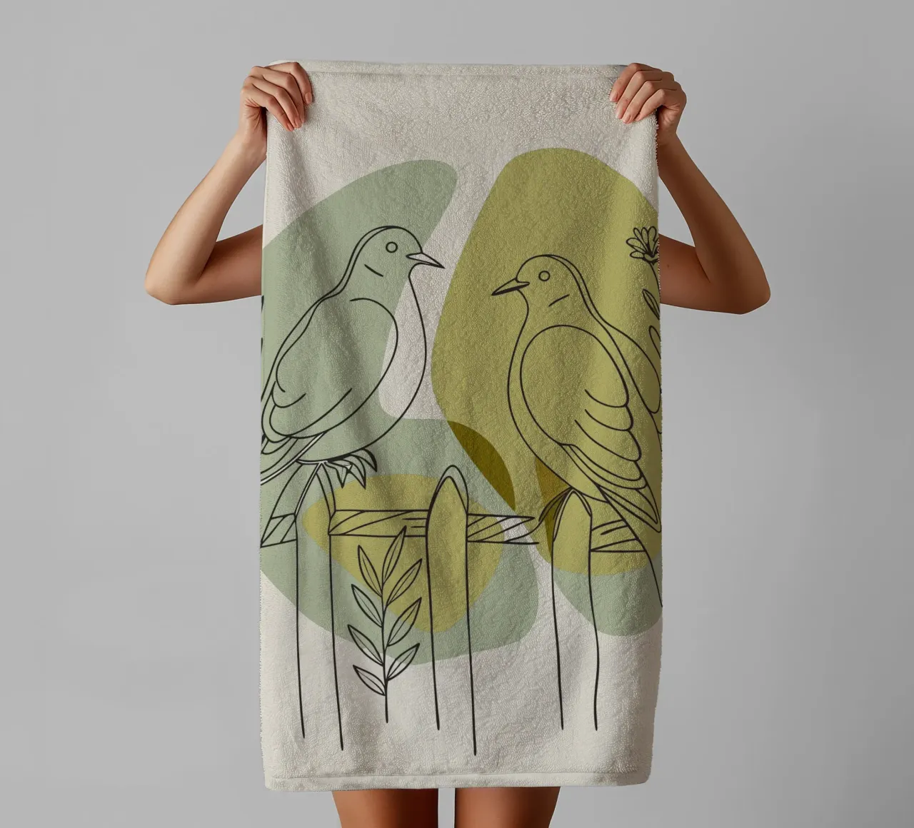 Two Doves towel by RELAXING TOUCH