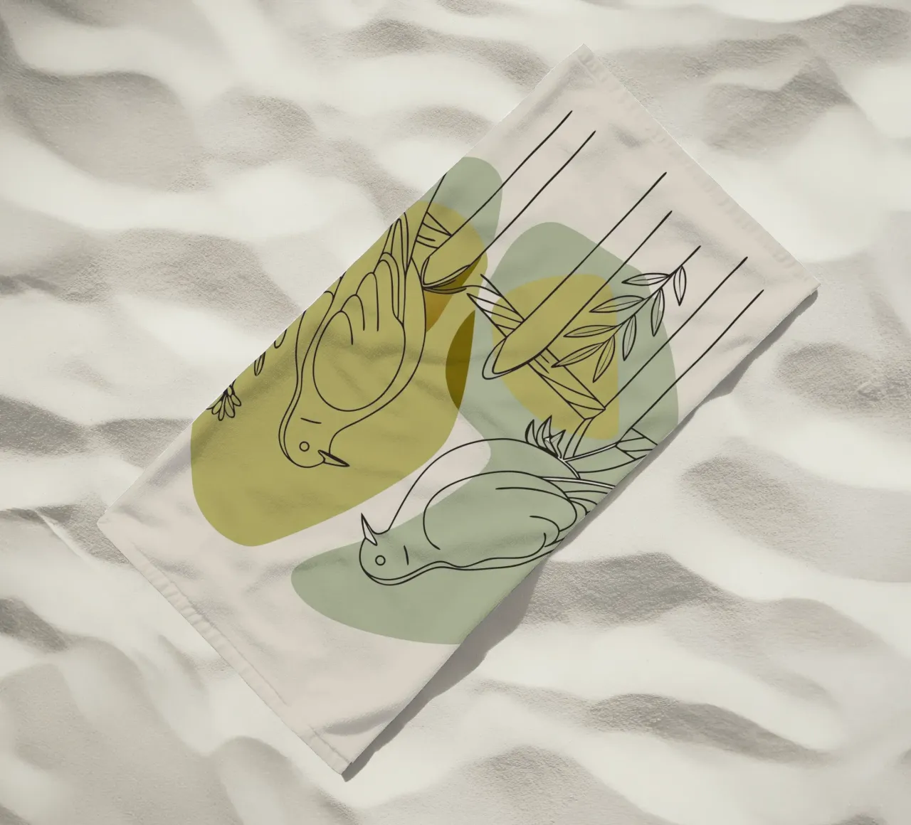 Two Doves beach towel by RELAXING TOUCH