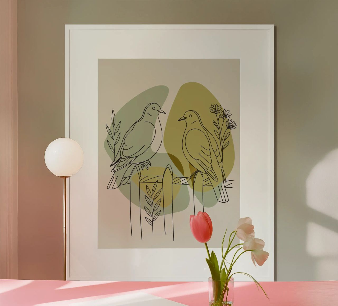 Two Doves poster by RELAXING TOUCH
