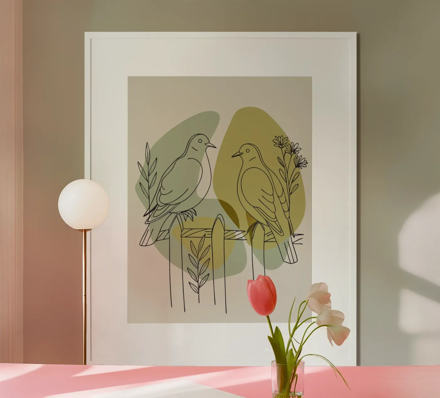 Two Doves poster by RELAXING TOUCH