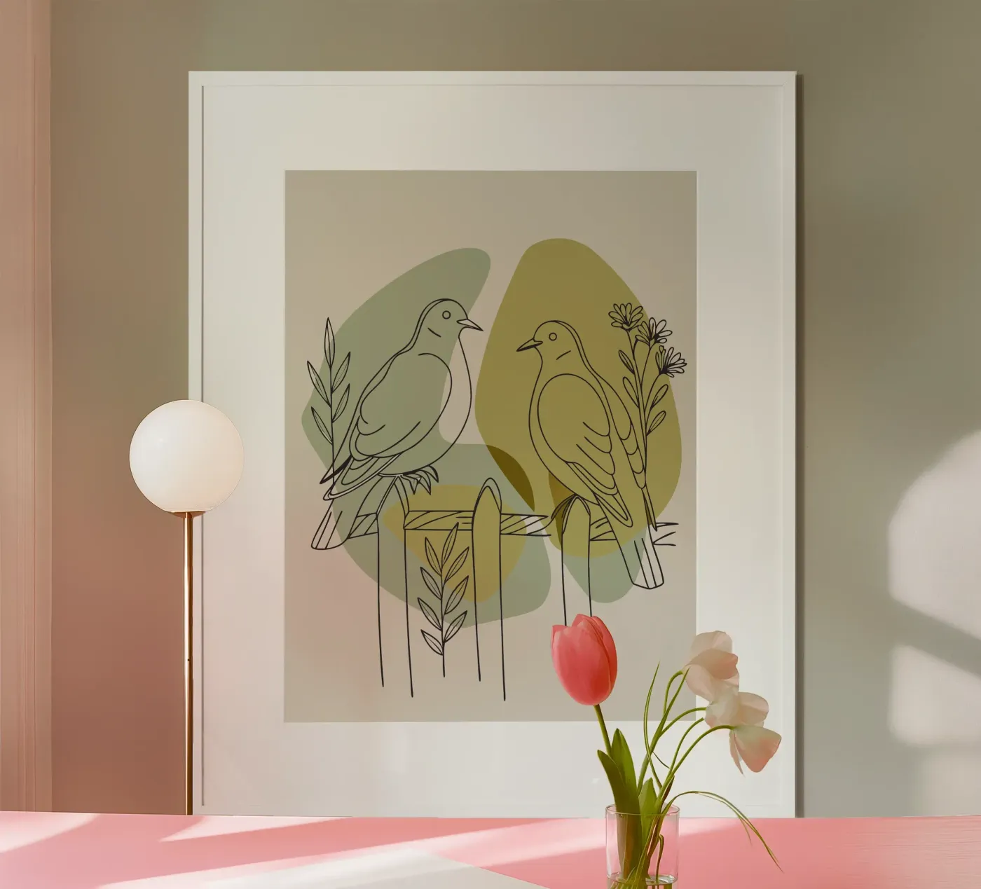 Zwei Tauben Poster von RELAXING TOUCH