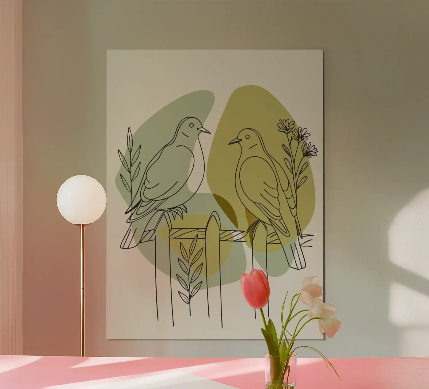 Two Doves poster by RELAXING TOUCH