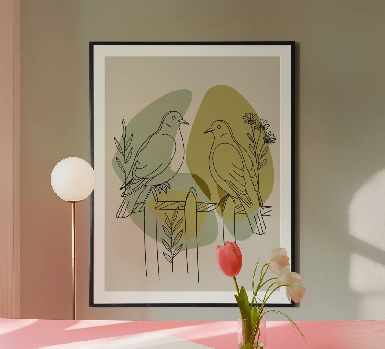 Two Doves poster by RELAXING TOUCH