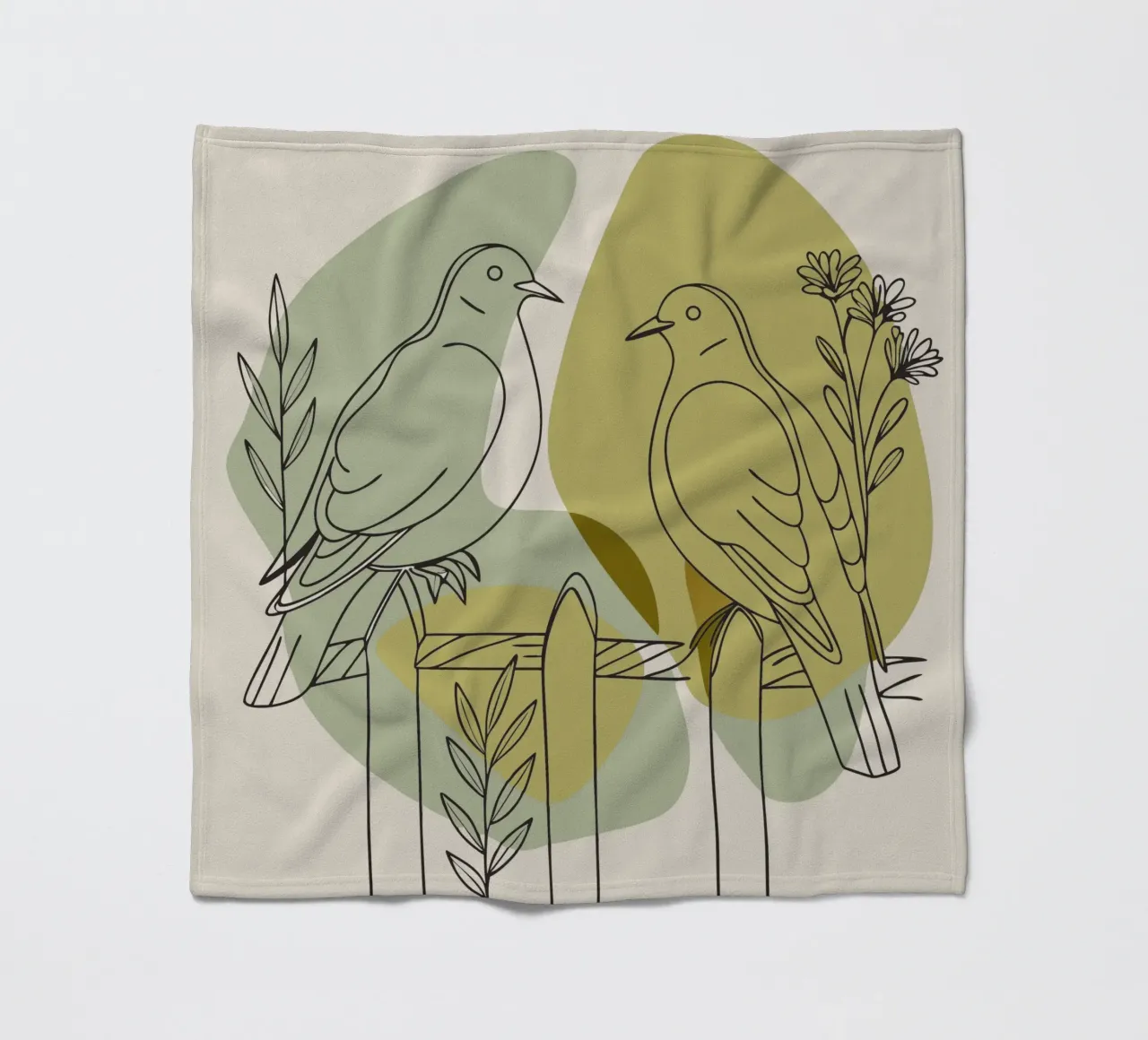 Two Doves Fleecedecke von RELAXING TOUCH