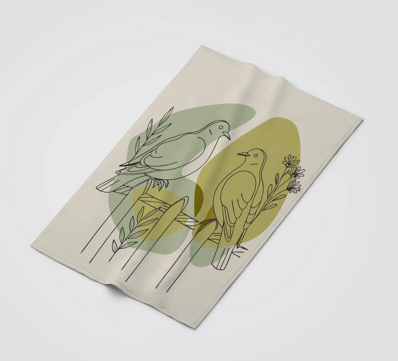 Two Doves Fleecedecke von RELAXING TOUCH