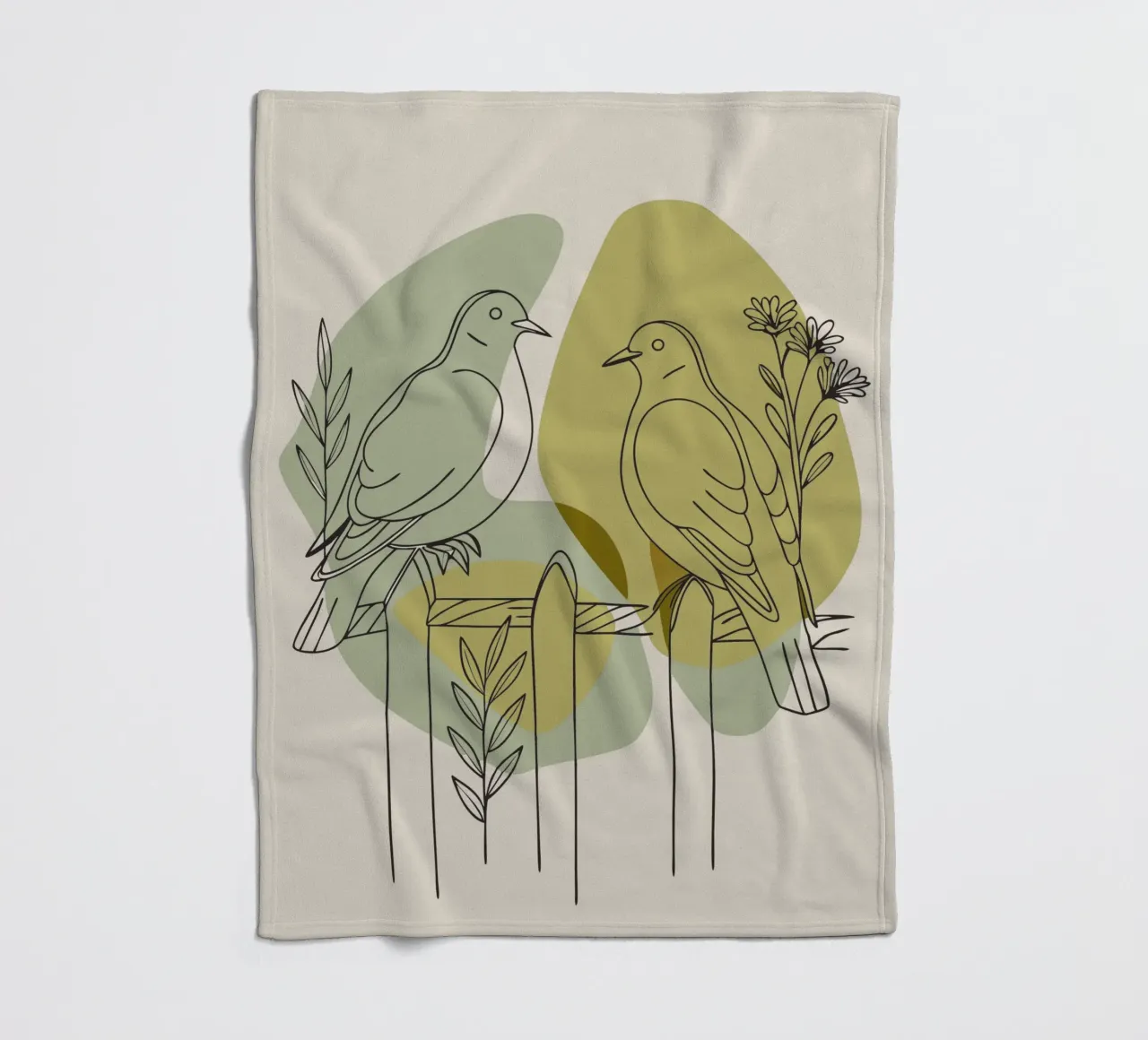 Two Doves Fleecedecke von RELAXING TOUCH