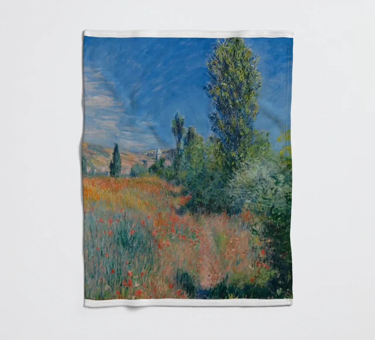 campagna colori vibranti scenico claude monet coperta in pile da belong shop