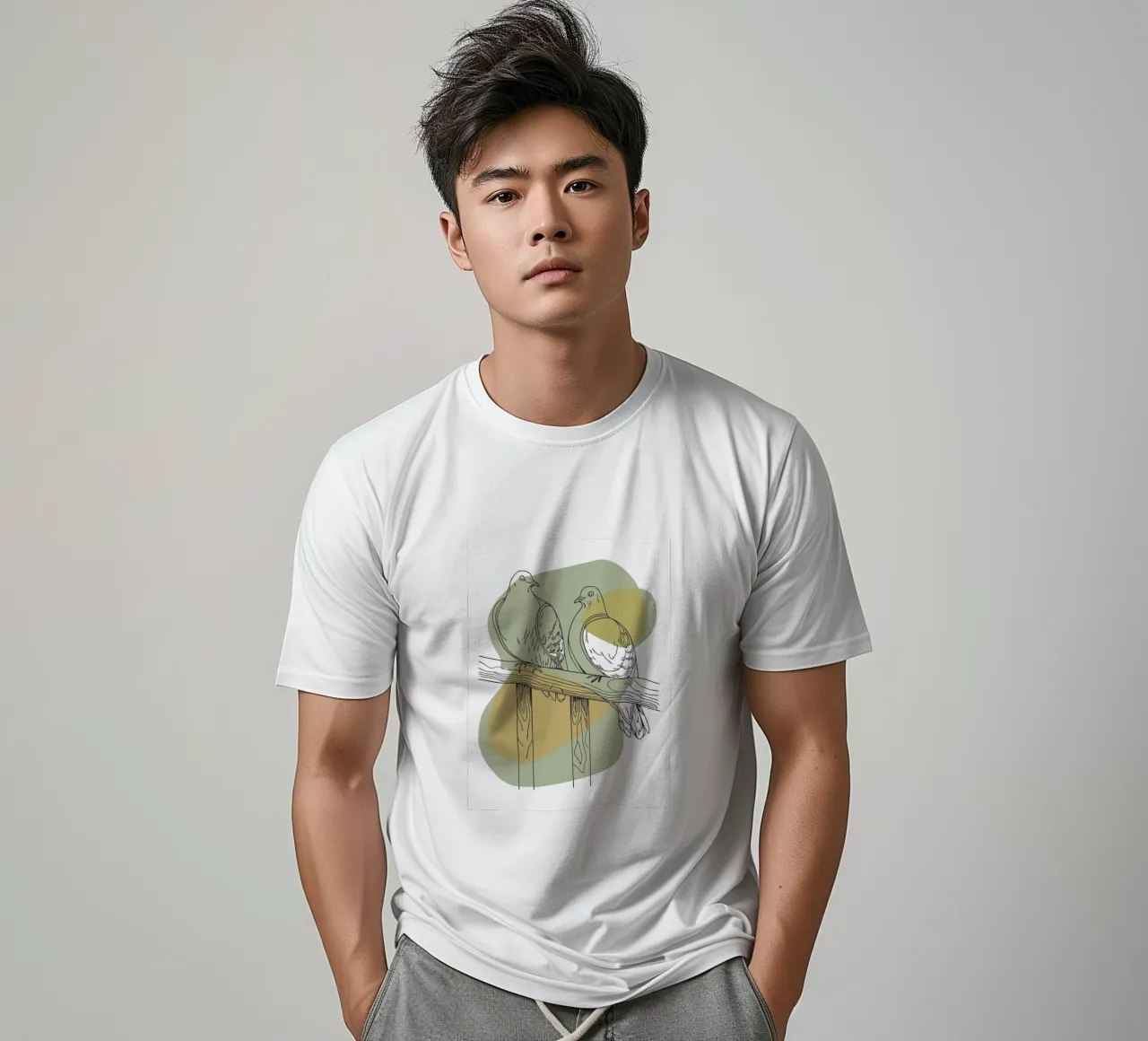 Due colombe t-shirt da RELAXING TOUCH