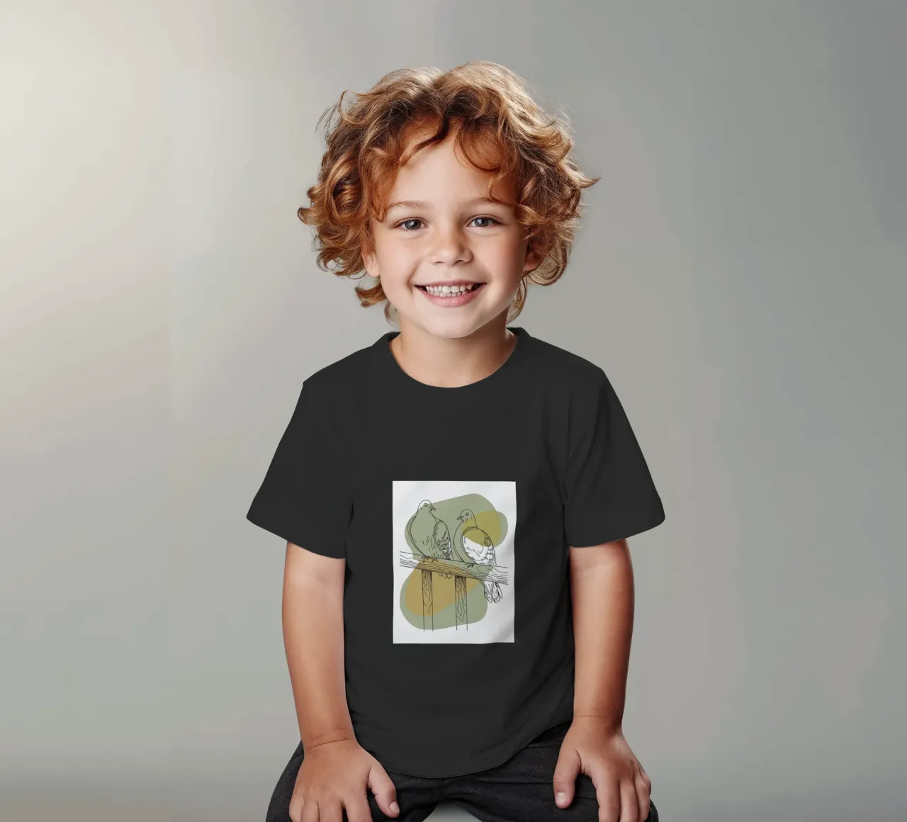 Due colombe t-shirt bambini da RELAXING TOUCH
