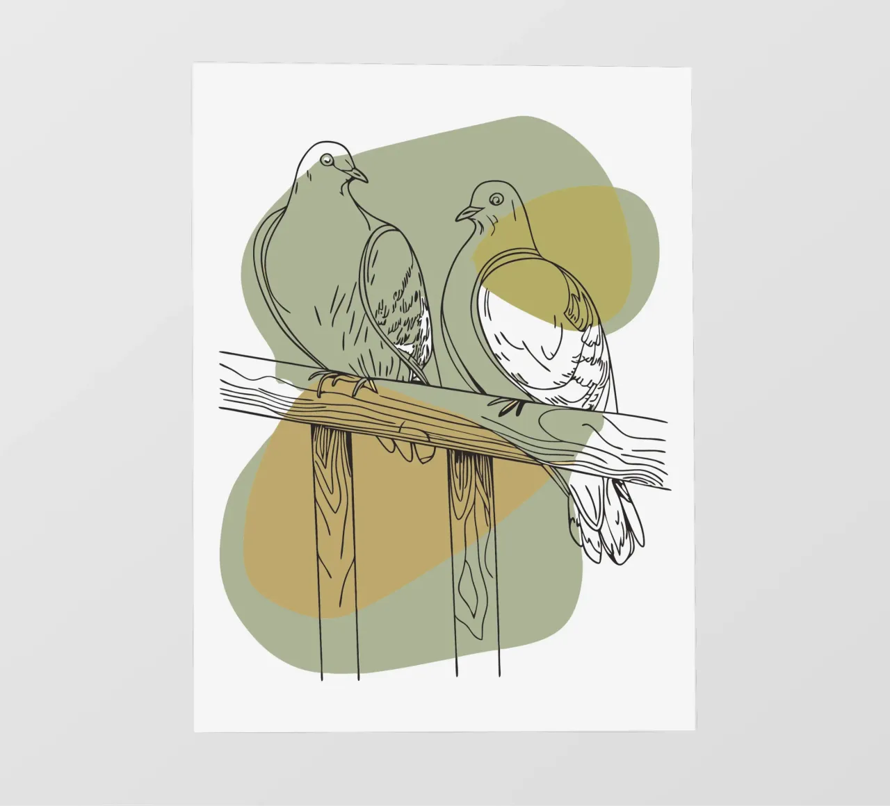 Two Doves fotobehang van RELAXING TOUCH