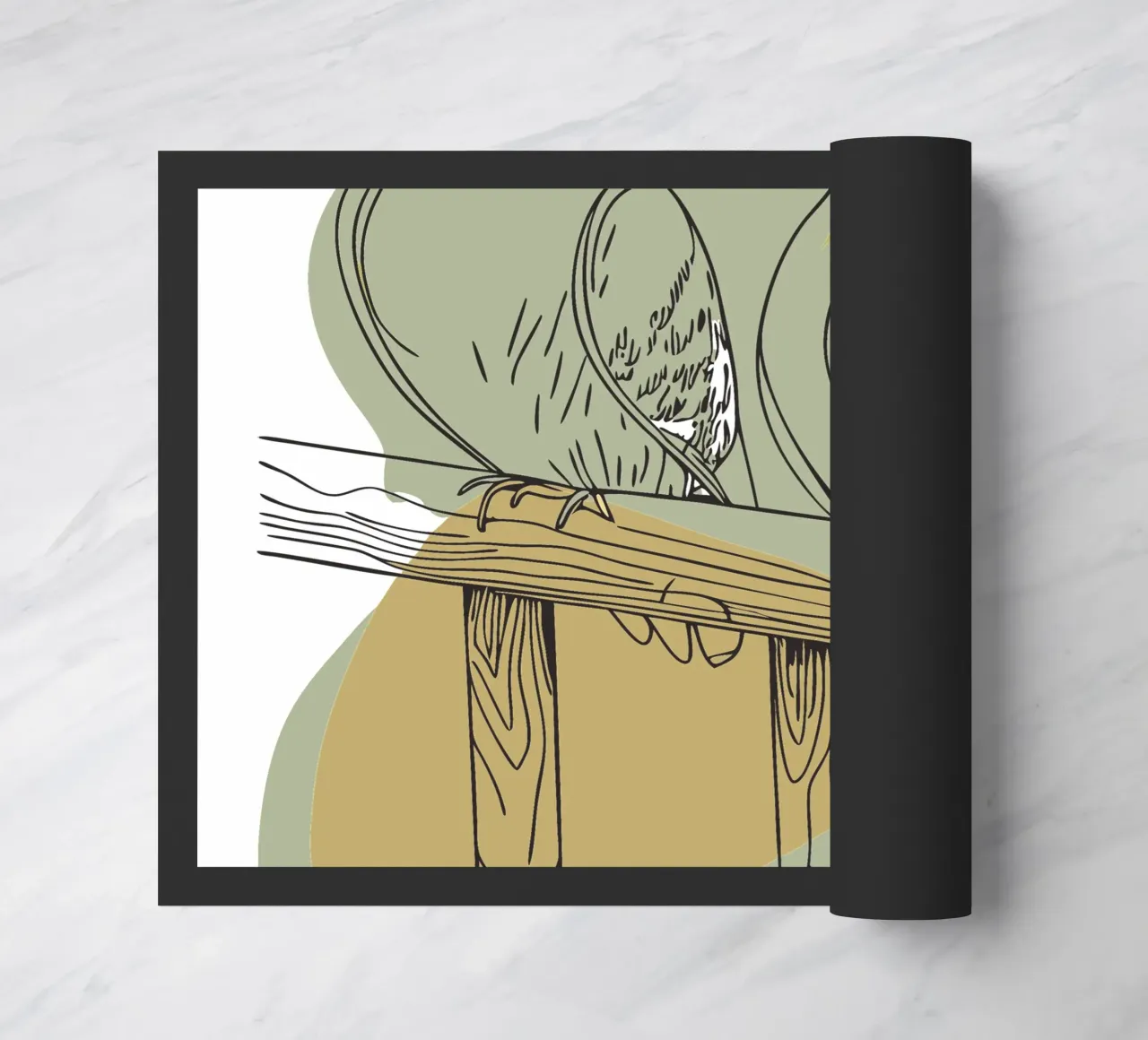 Two Doves doormat by RELAXING TOUCH