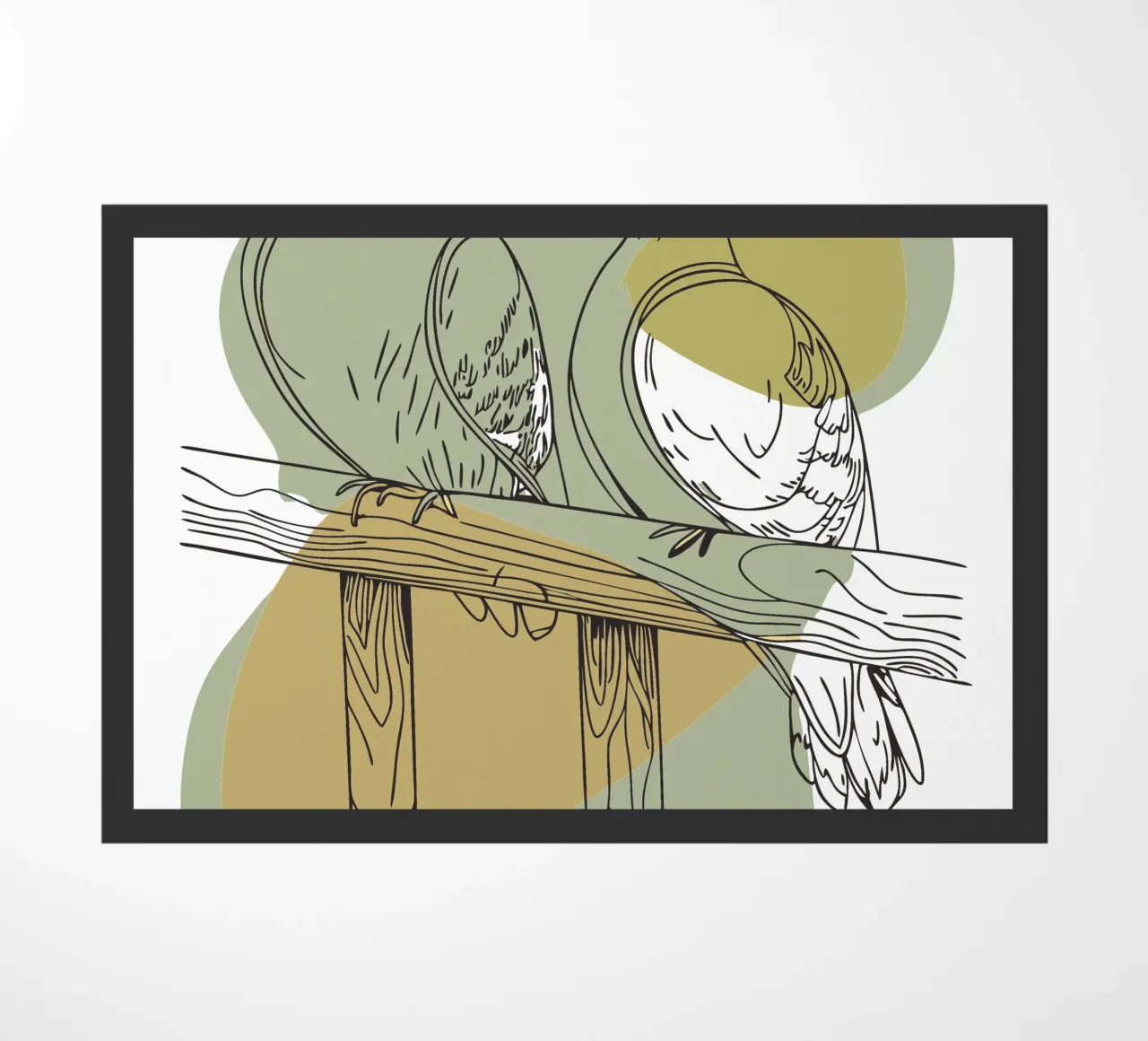 Two Doves doormat by RELAXING TOUCH