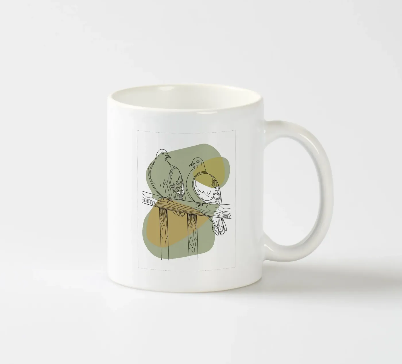 Two Doves ceramic mug by RELAXING TOUCH