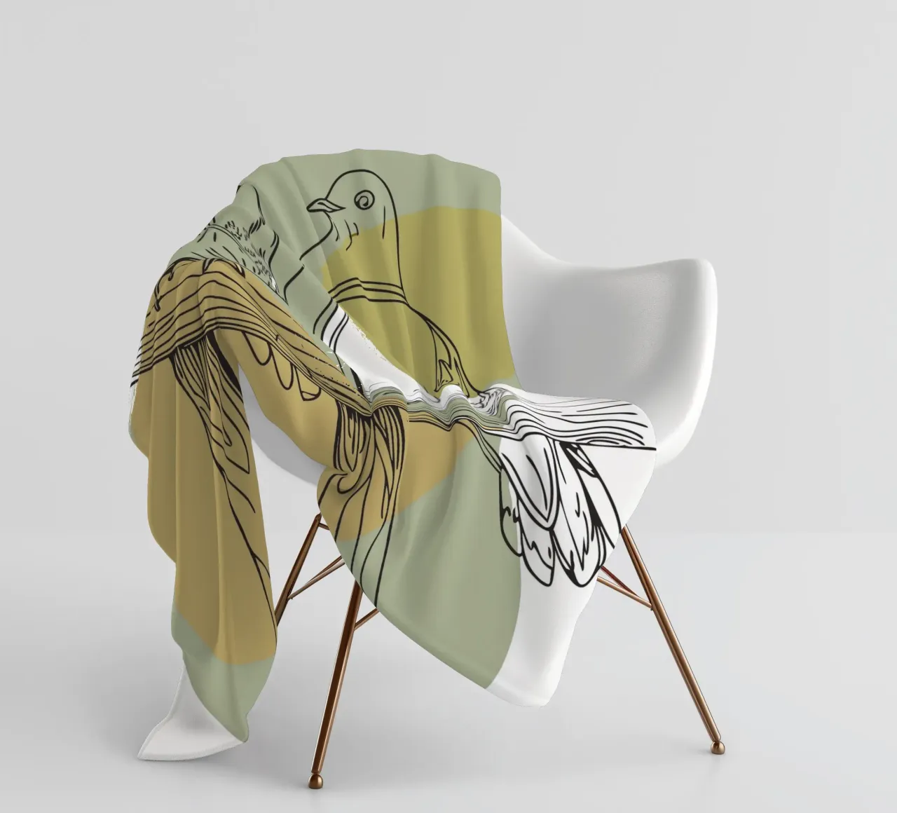 Two Doves Fleecedecke von RELAXING TOUCH