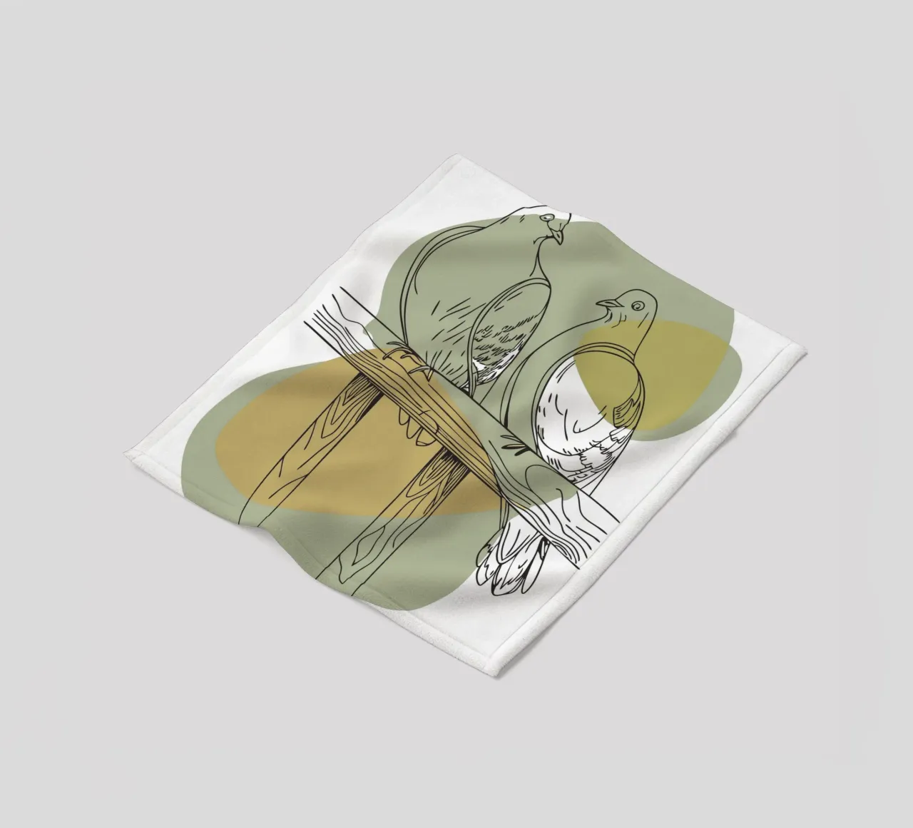 Two Doves Fleecedecke von RELAXING TOUCH