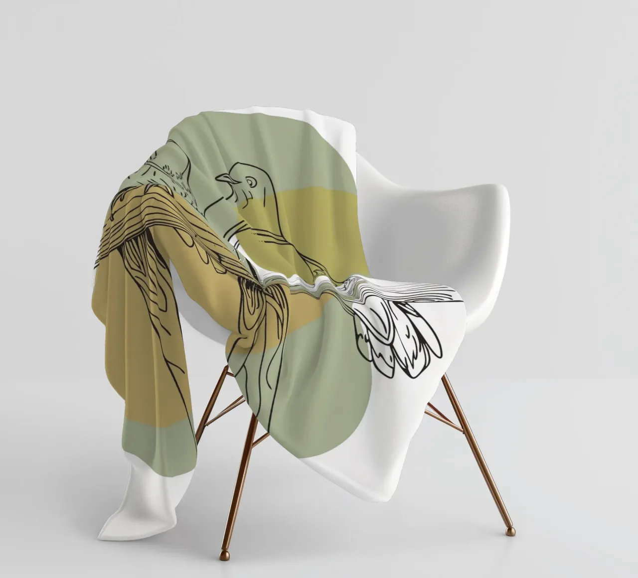 Two Doves Fleecedecke von RELAXING TOUCH