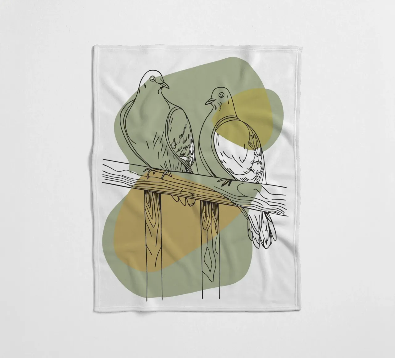 Two Doves Fleecedecke von RELAXING TOUCH