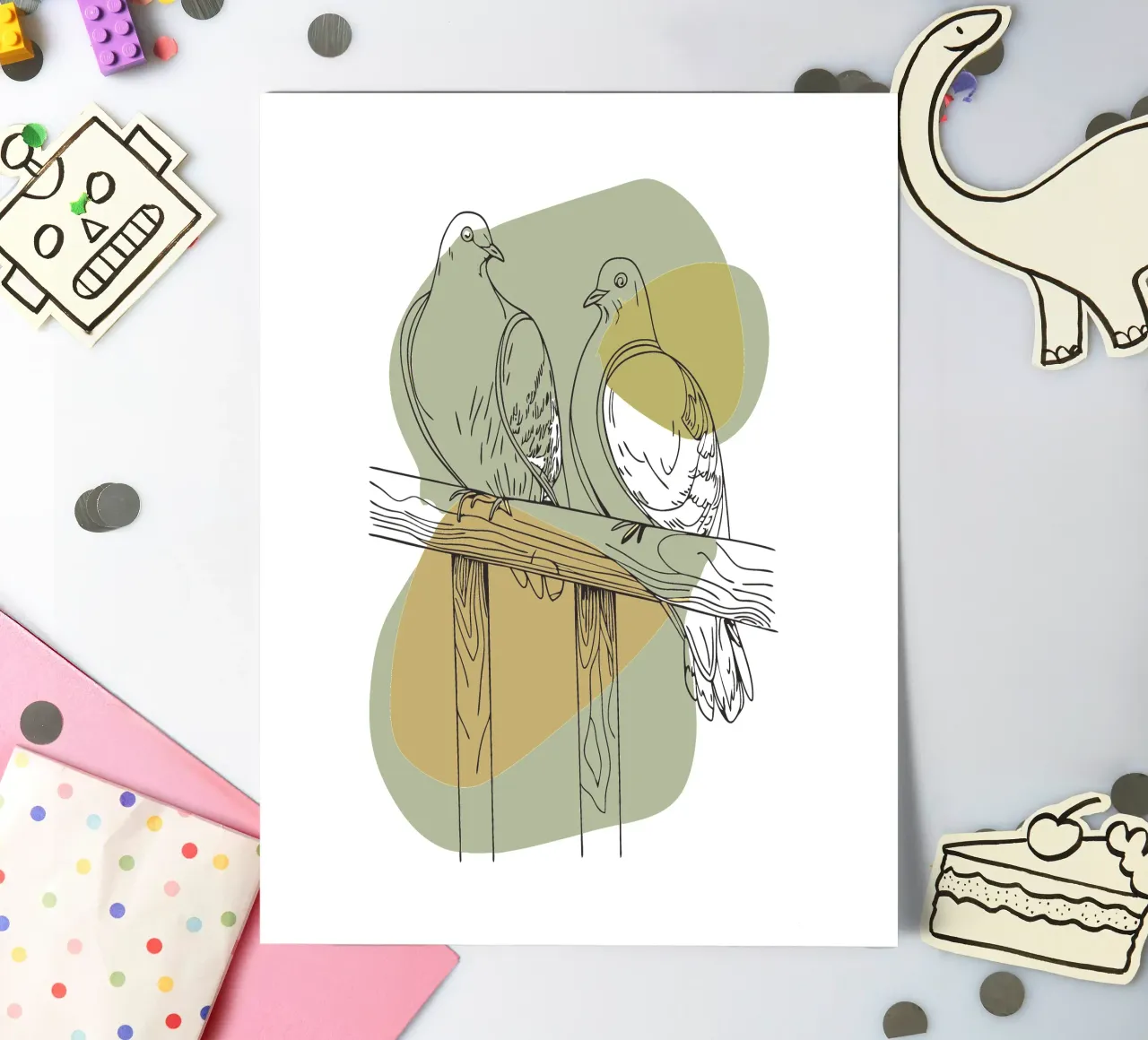 Two Doves sticker sheet by RELAXING TOUCH