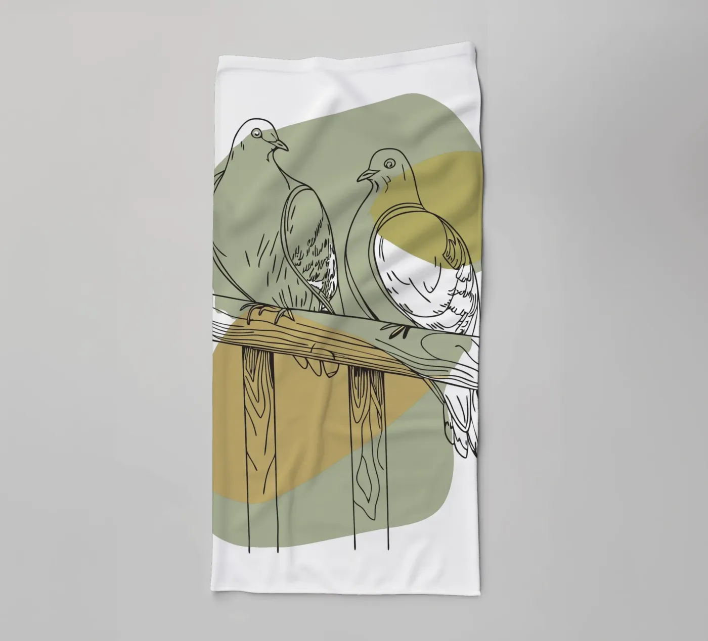 Two Doves badhanddoek van RELAXING TOUCH