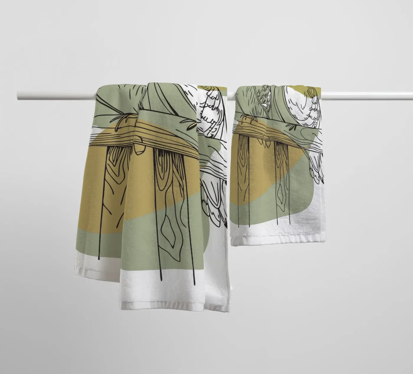 Two Doves badhanddoek van RELAXING TOUCH