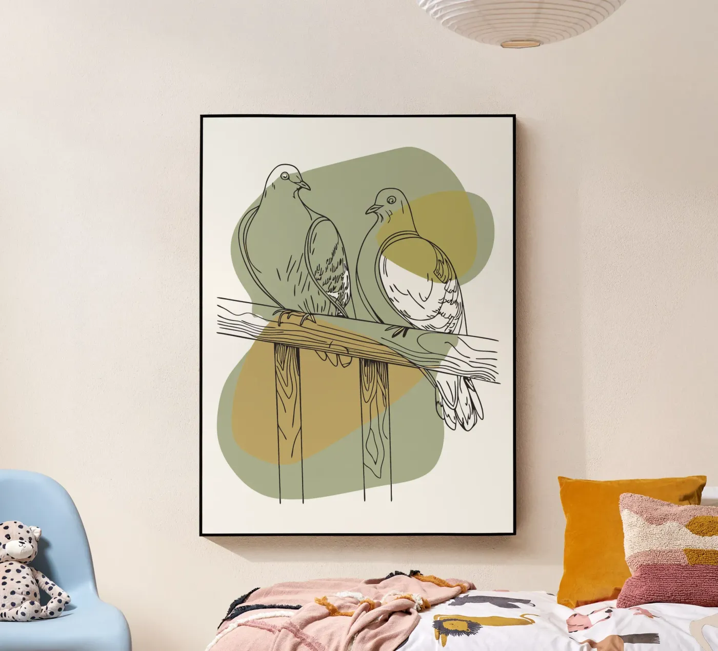 Two Doves acrylic glass by RELAXING TOUCH