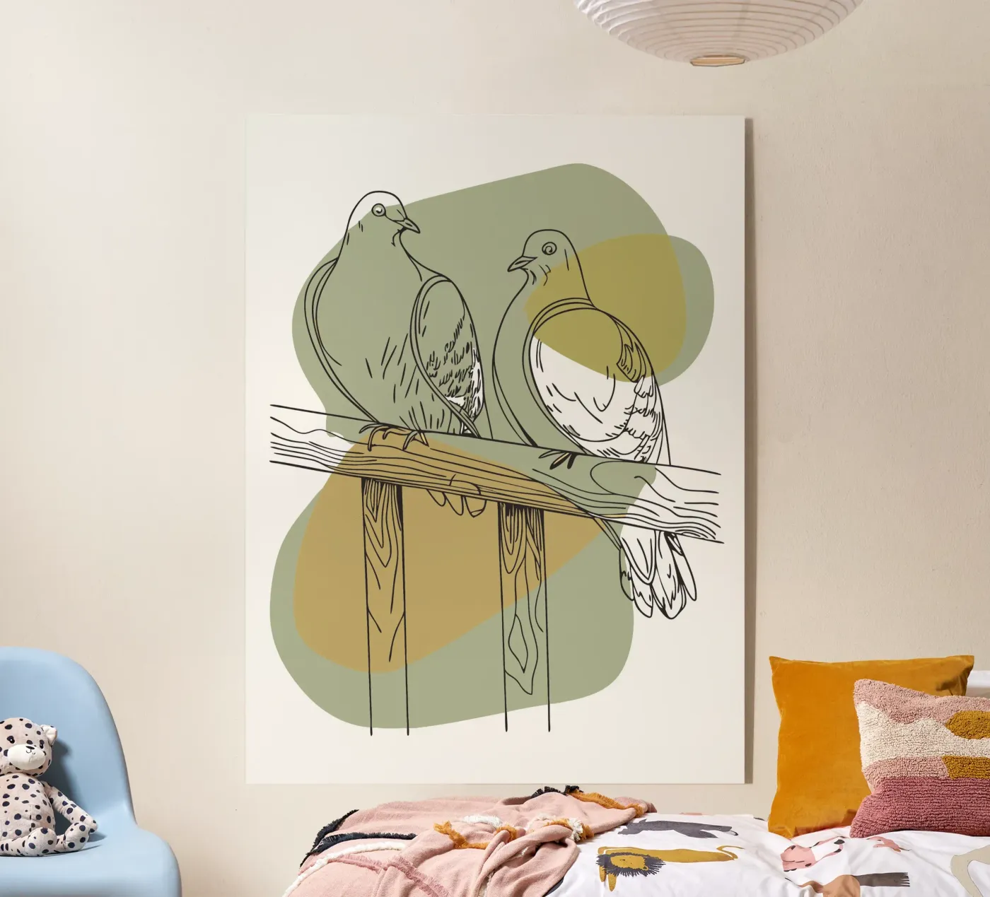 Two Doves acrylic glass by RELAXING TOUCH