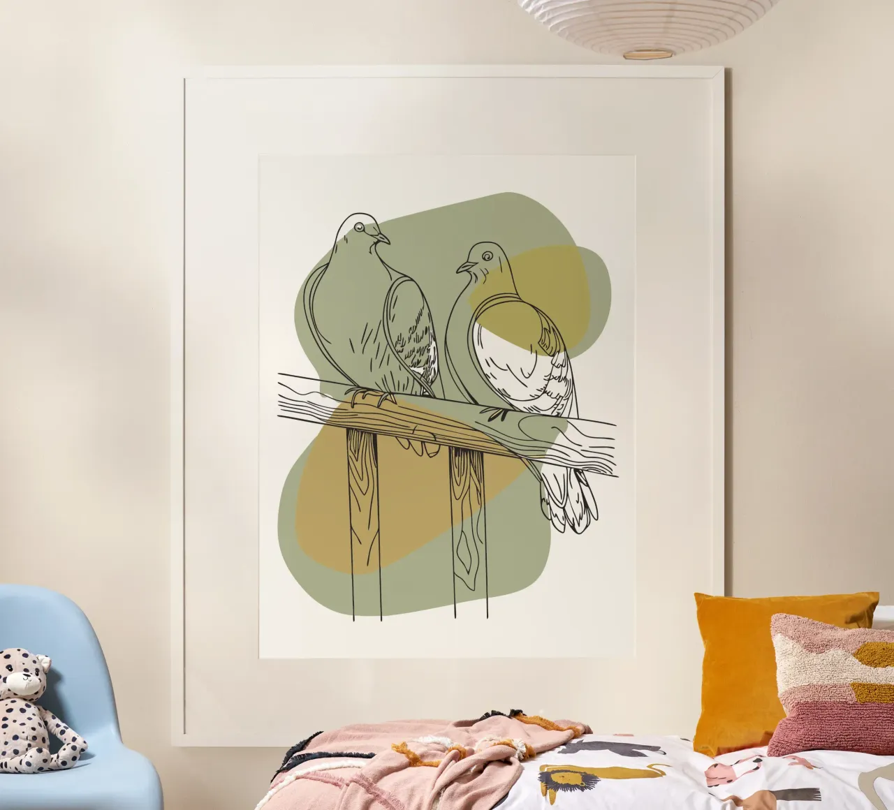 Two Doves poster by RELAXING TOUCH