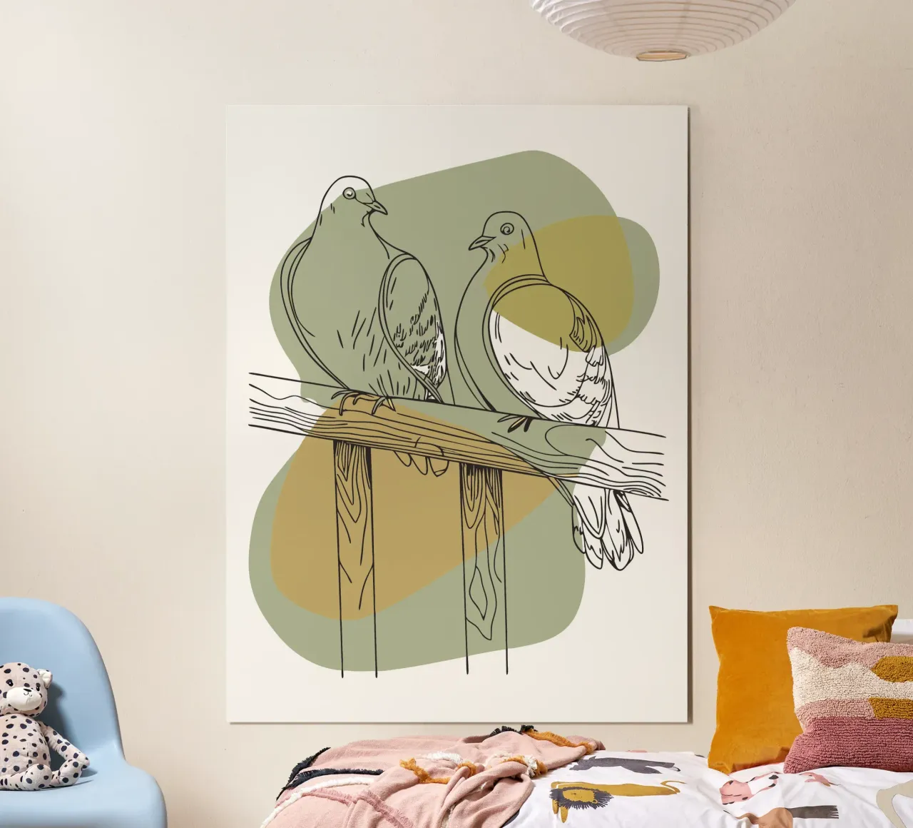 Two Doves poster by RELAXING TOUCH