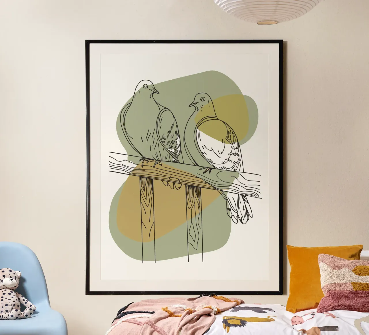 Two Doves poster by RELAXING TOUCH