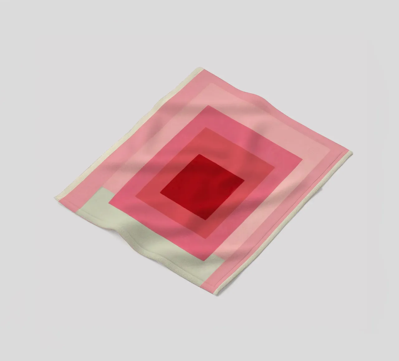Quadrati rosa-rossi | Pittura astratta coperta in pile da Autofocus