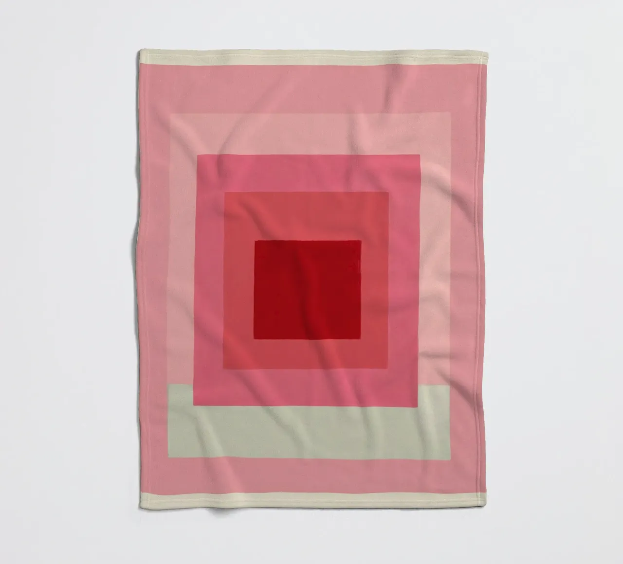 Quadrati rosa-rossi | Pittura astratta coperta in pile da Autofocus