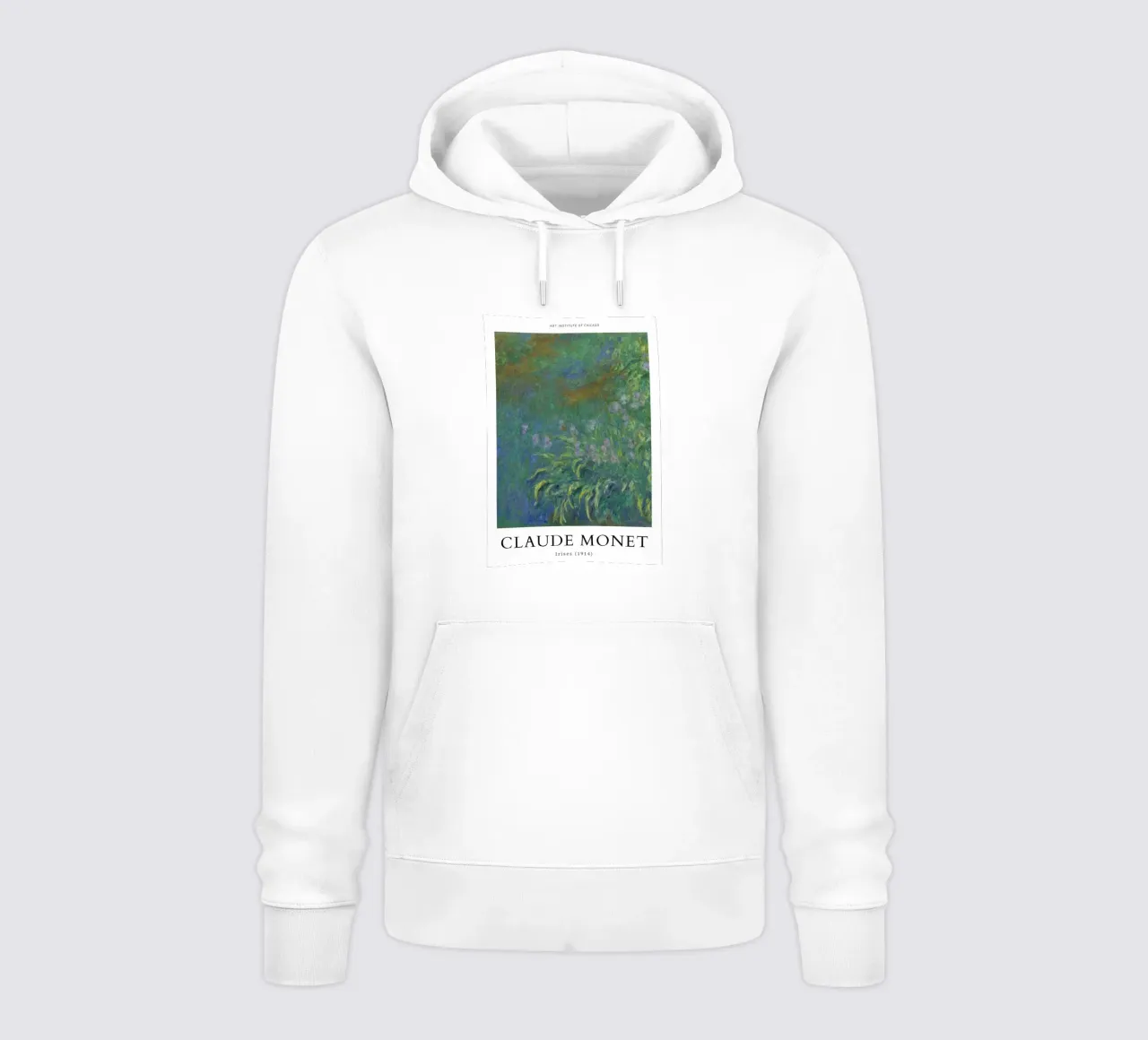 iris orticoltura giardino paesaggio claude monet felpa con cappuccio da belong shop