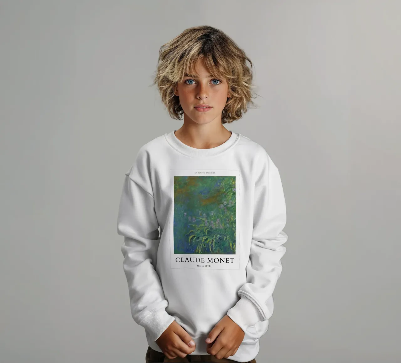 iris horticulture garden landscape claude monet kids sweatshirt by belong shop