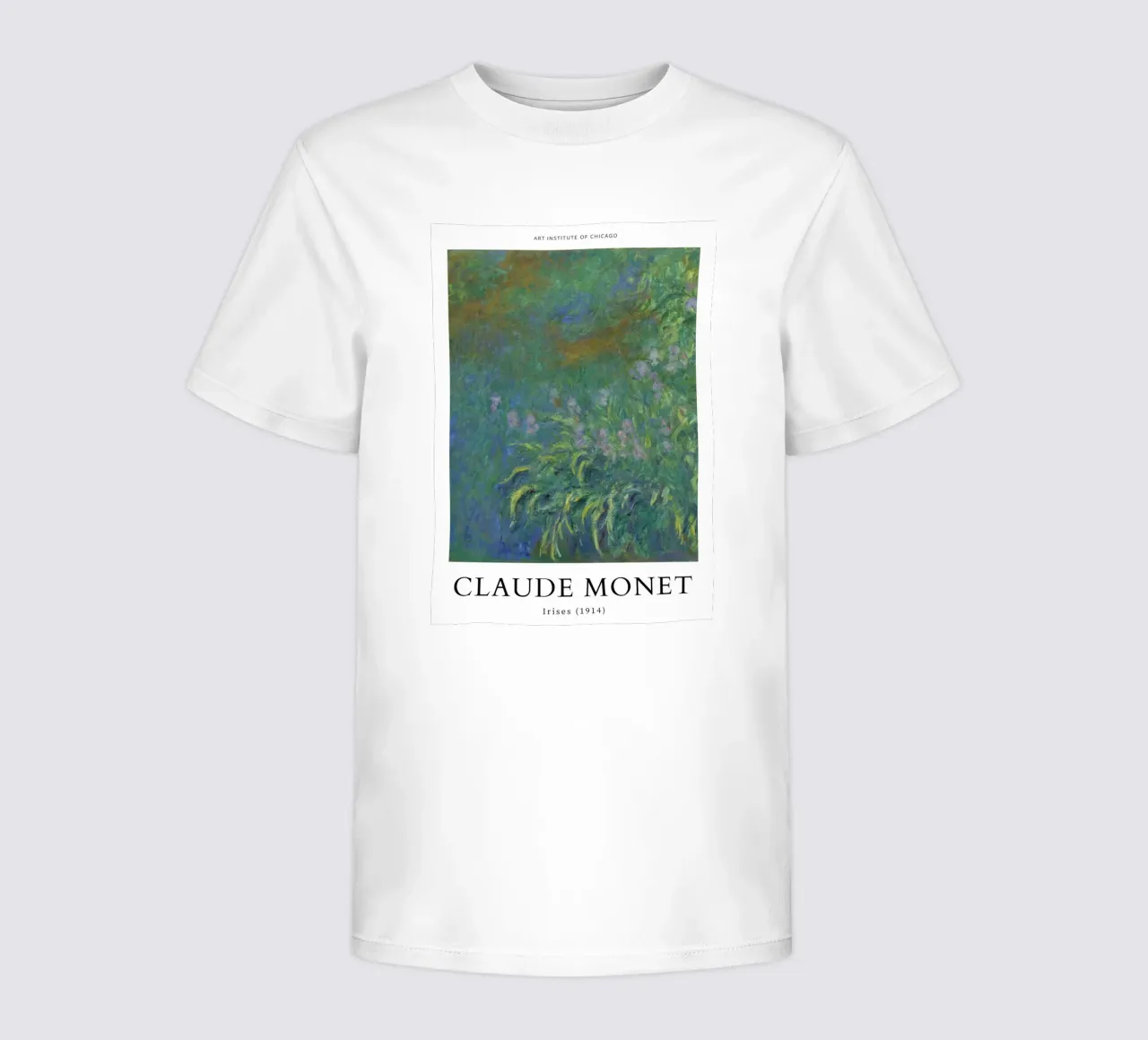 iris horticulture garden landscape claude monet kids t-shirt by belong shop