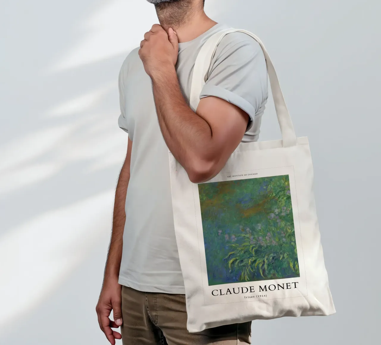 iris horticulture garden landscape claude monet tote bag by belong shop