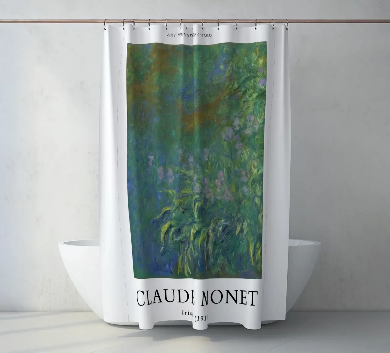 iris horticulture garden landscape claude monet shower curtain by belong shop