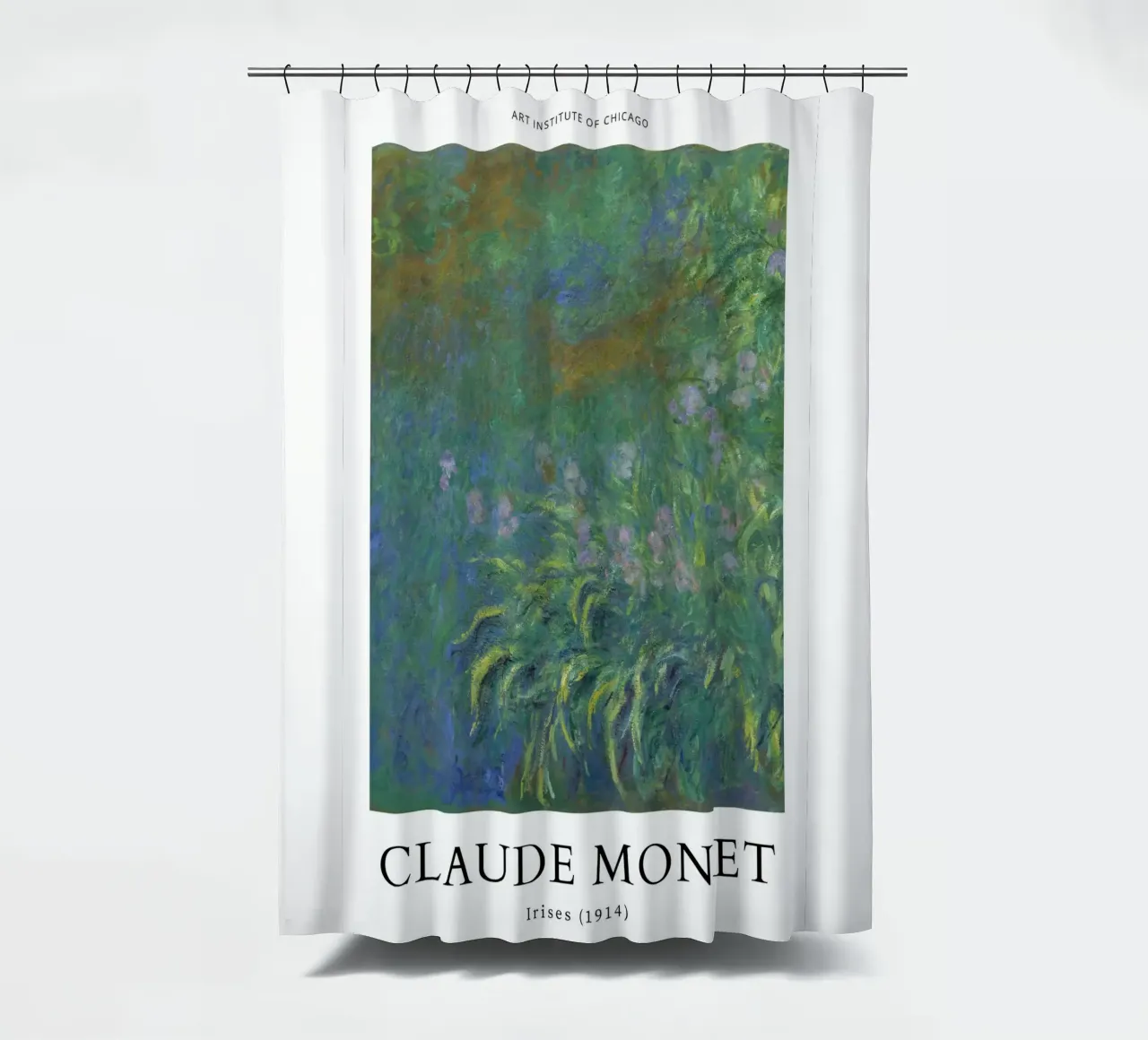 iris horticulture garden landscape claude monet shower curtain by belong shop
