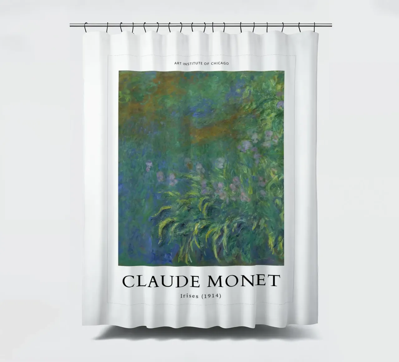 iris horticulture garden landscape claude monet shower curtain by belong shop