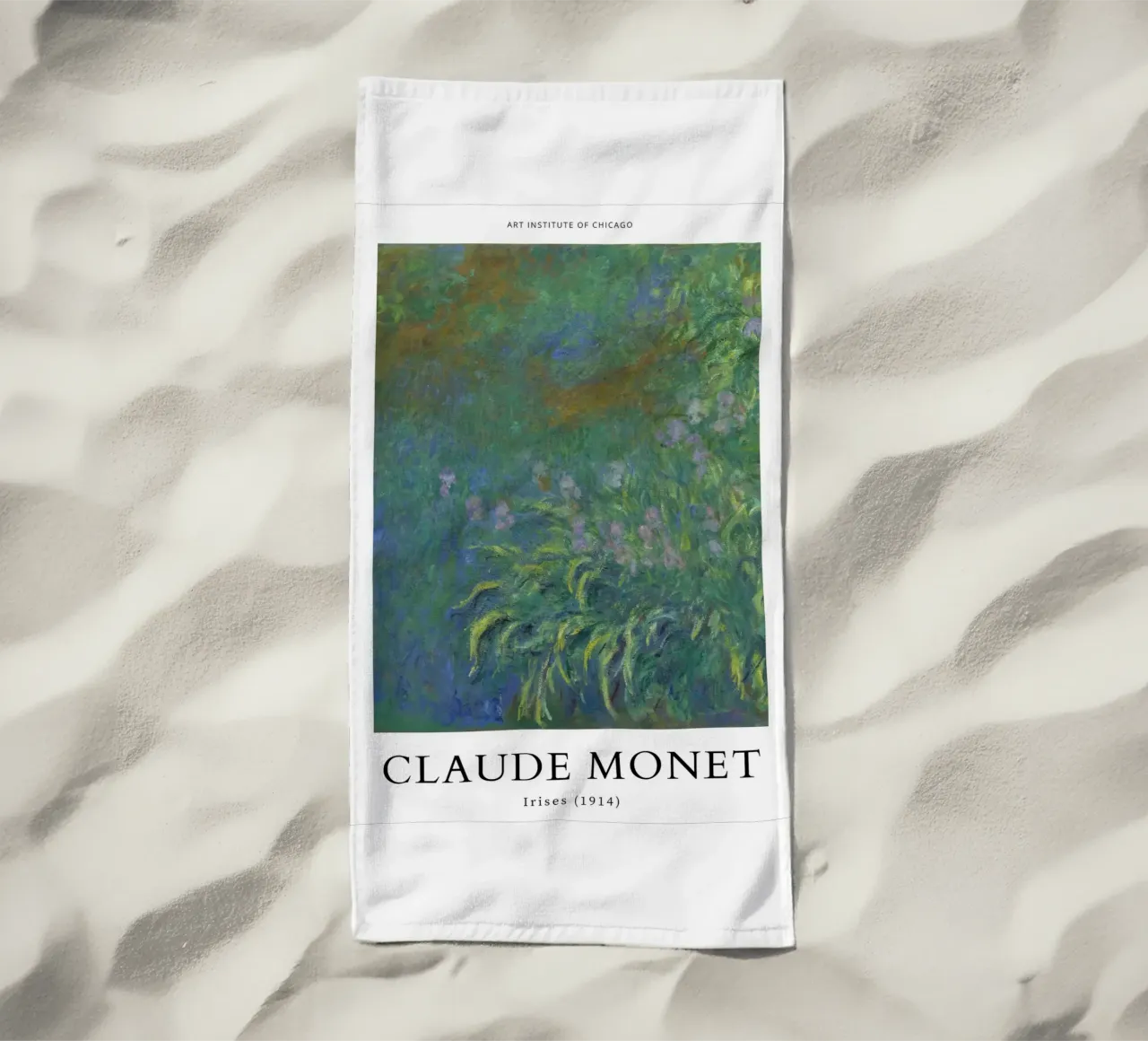 iris tuinbouw tuinlandschap claude monet strandhanddoek van belong shop