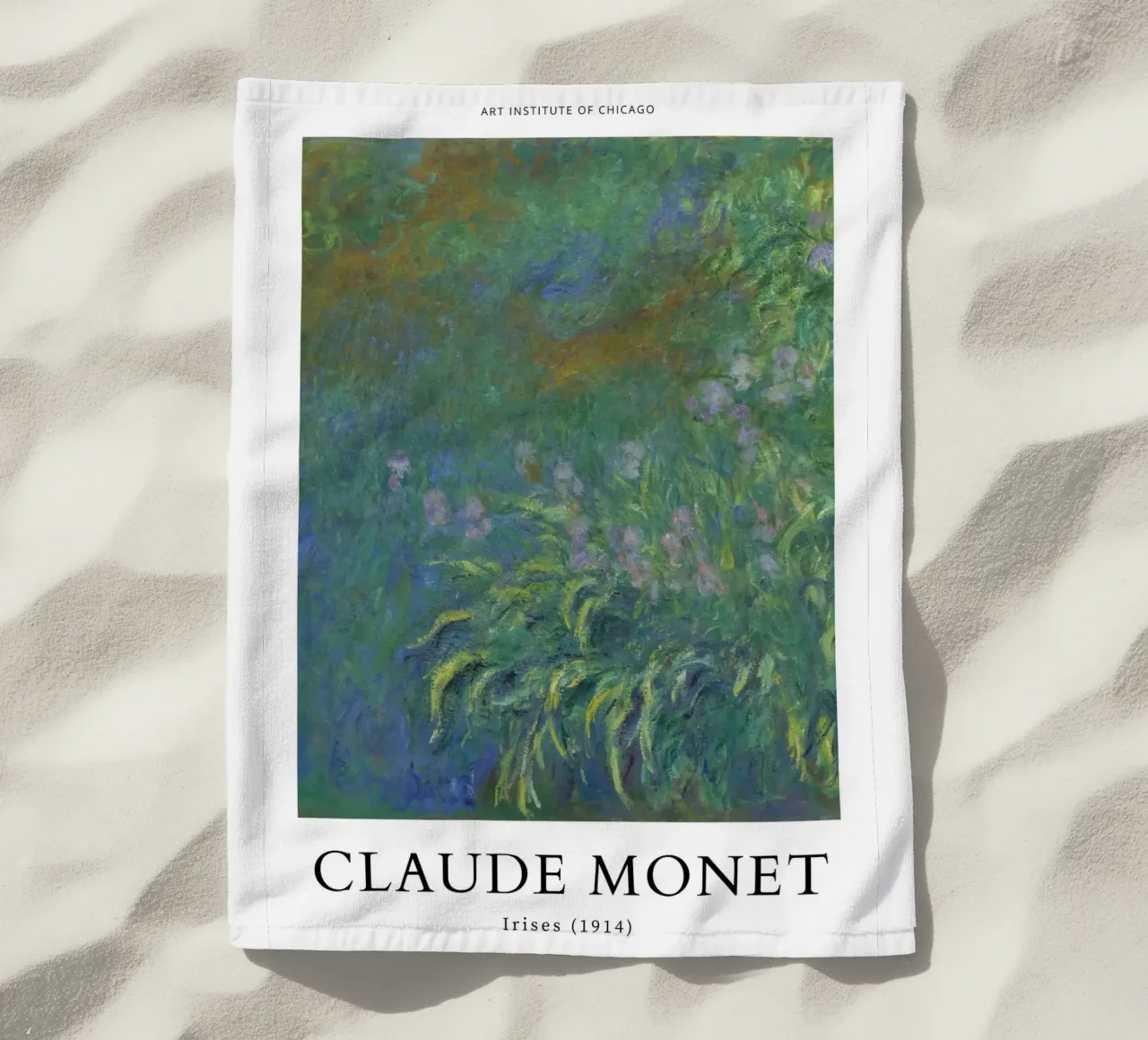 iris tuinbouw tuinlandschap claude monet strandhanddoek van belong shop
