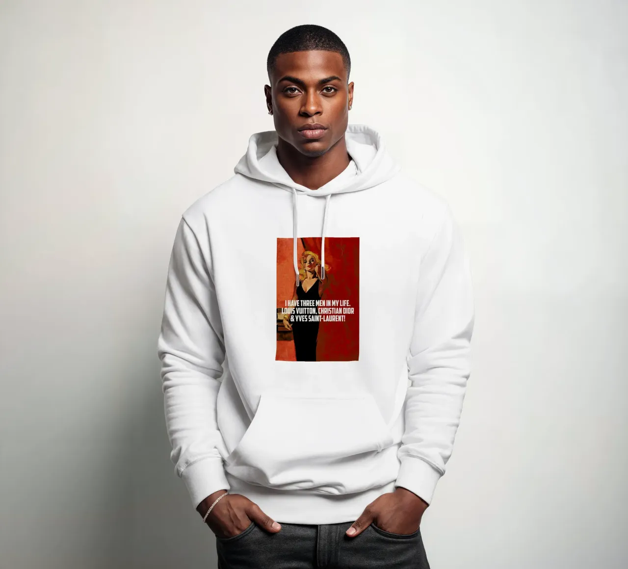 I Have Three Men In My Life felpa con cappuccio da Gallery Print and Art Limited