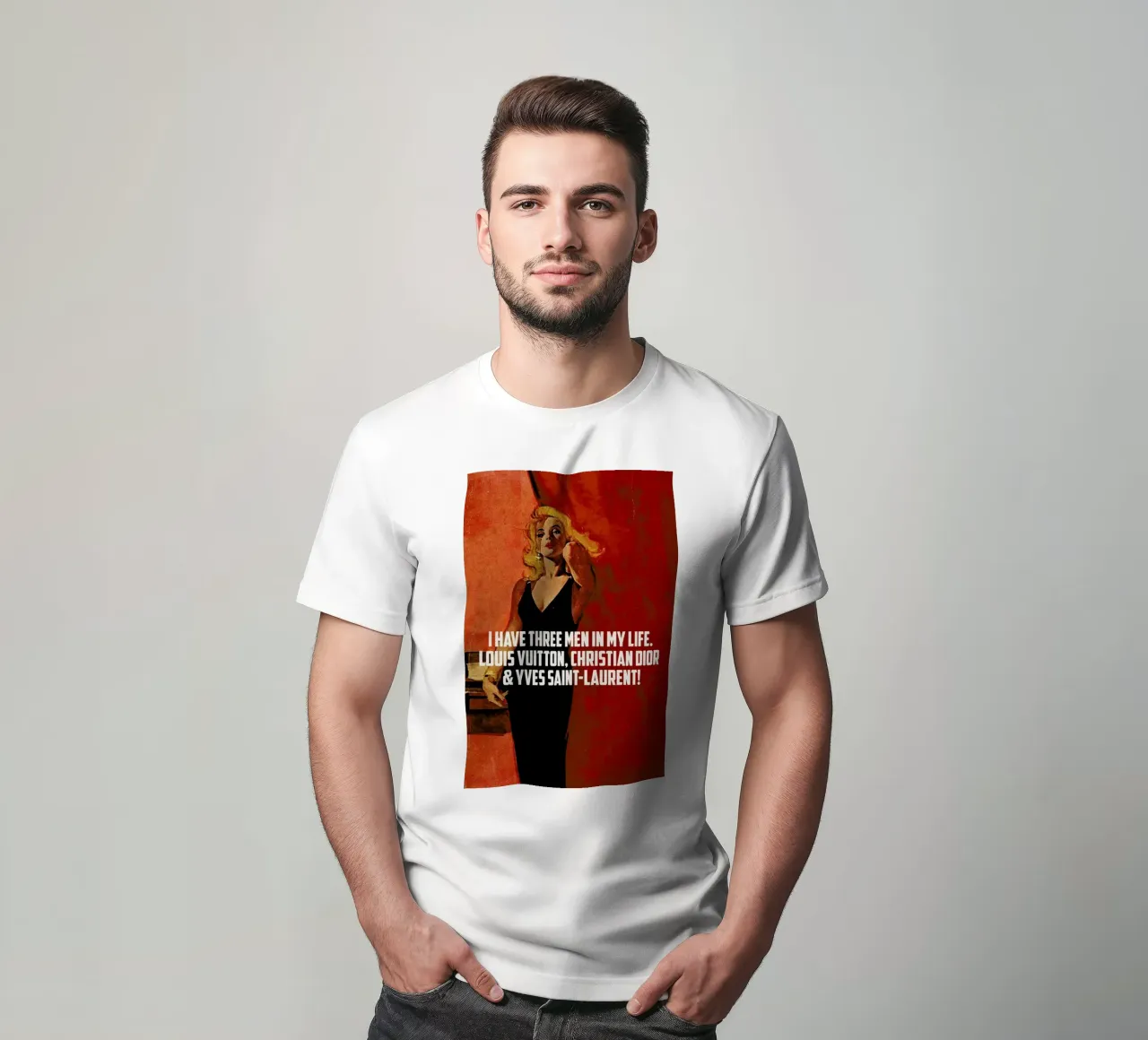 I Have Three Men In My Life t-shirt da Gallery Print and Art Limited