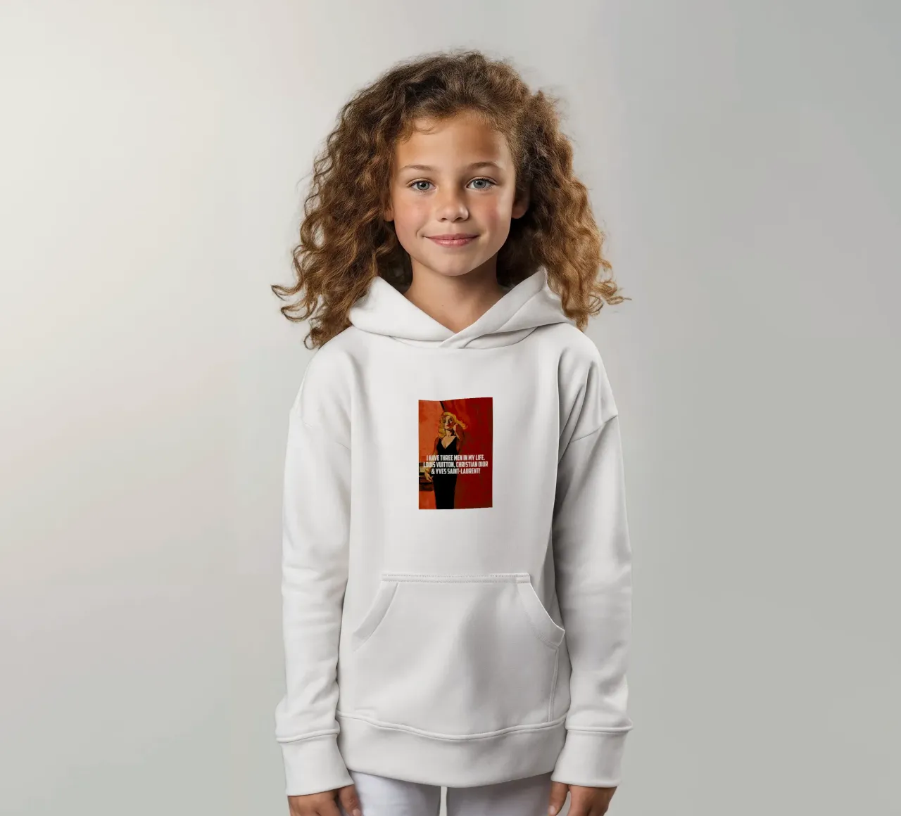 I Have Three Men In My Life felpa bambino con cappuccio da Gallery Print and Art Limited