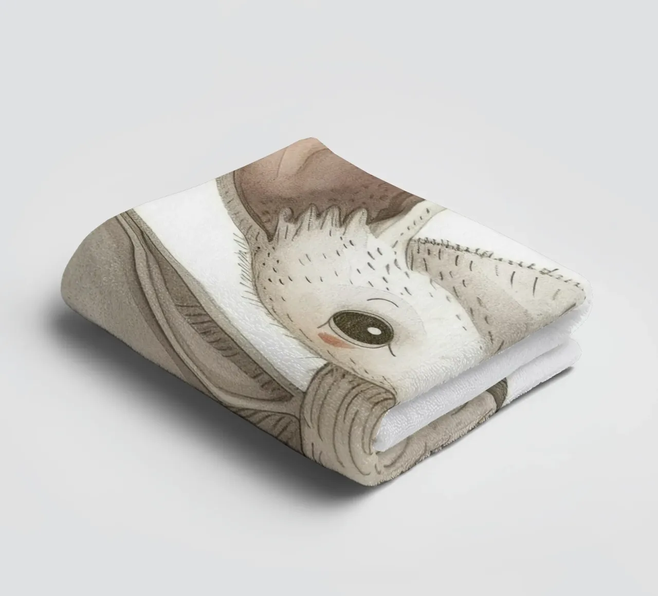 Illustrazione stilizzata di un pipistrello grigio con ali distese asciugamano da bagno da DesignDoodle