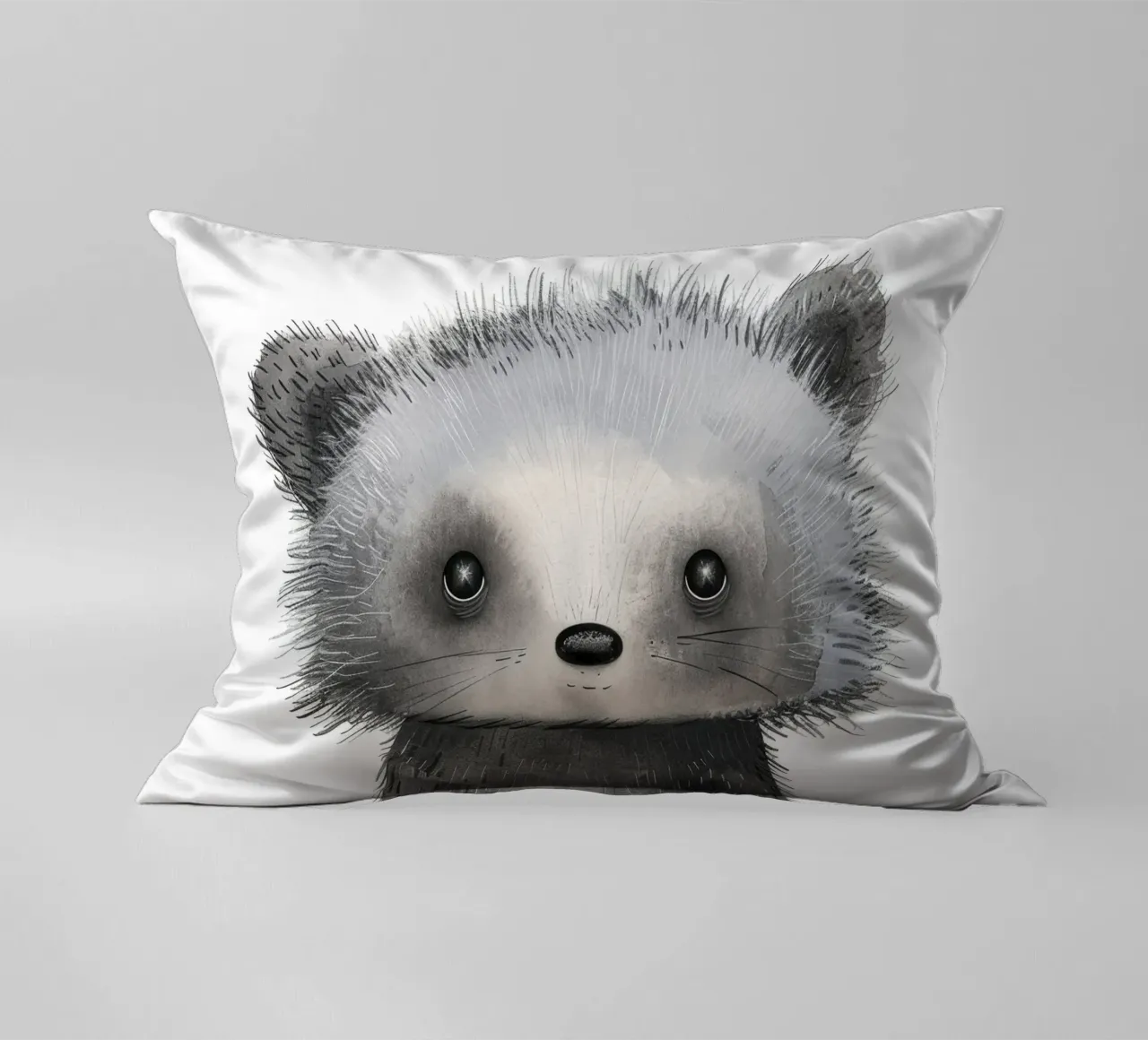 Illustrazione stilizzata di un animale grigio simile al procione cuscino da DesignDoodle