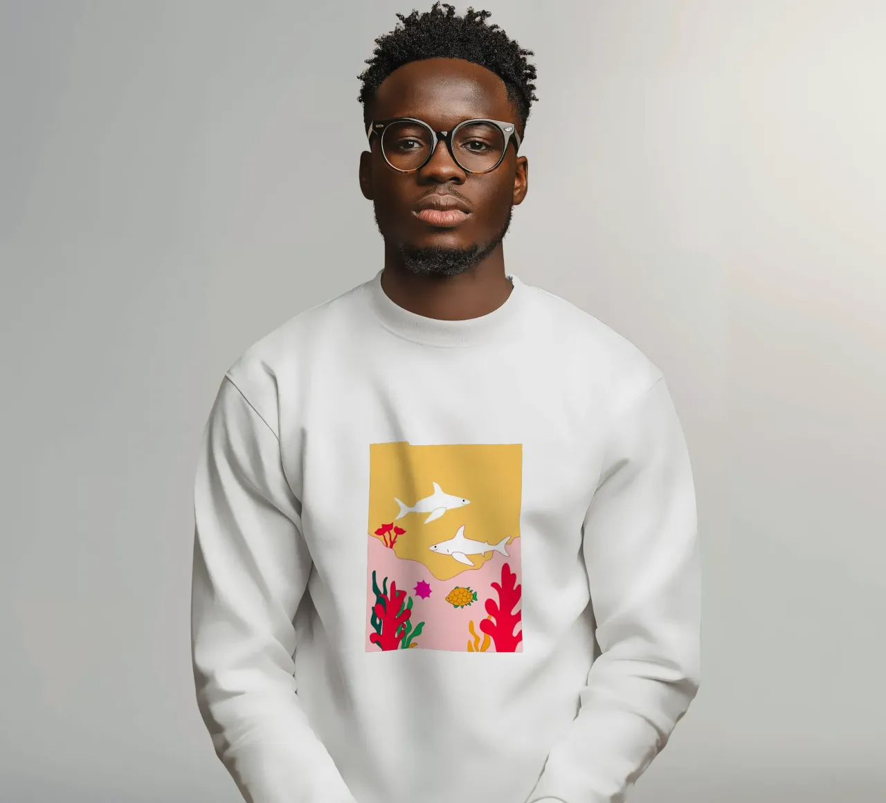 Due squali nel mare felpa da OUR SHOP