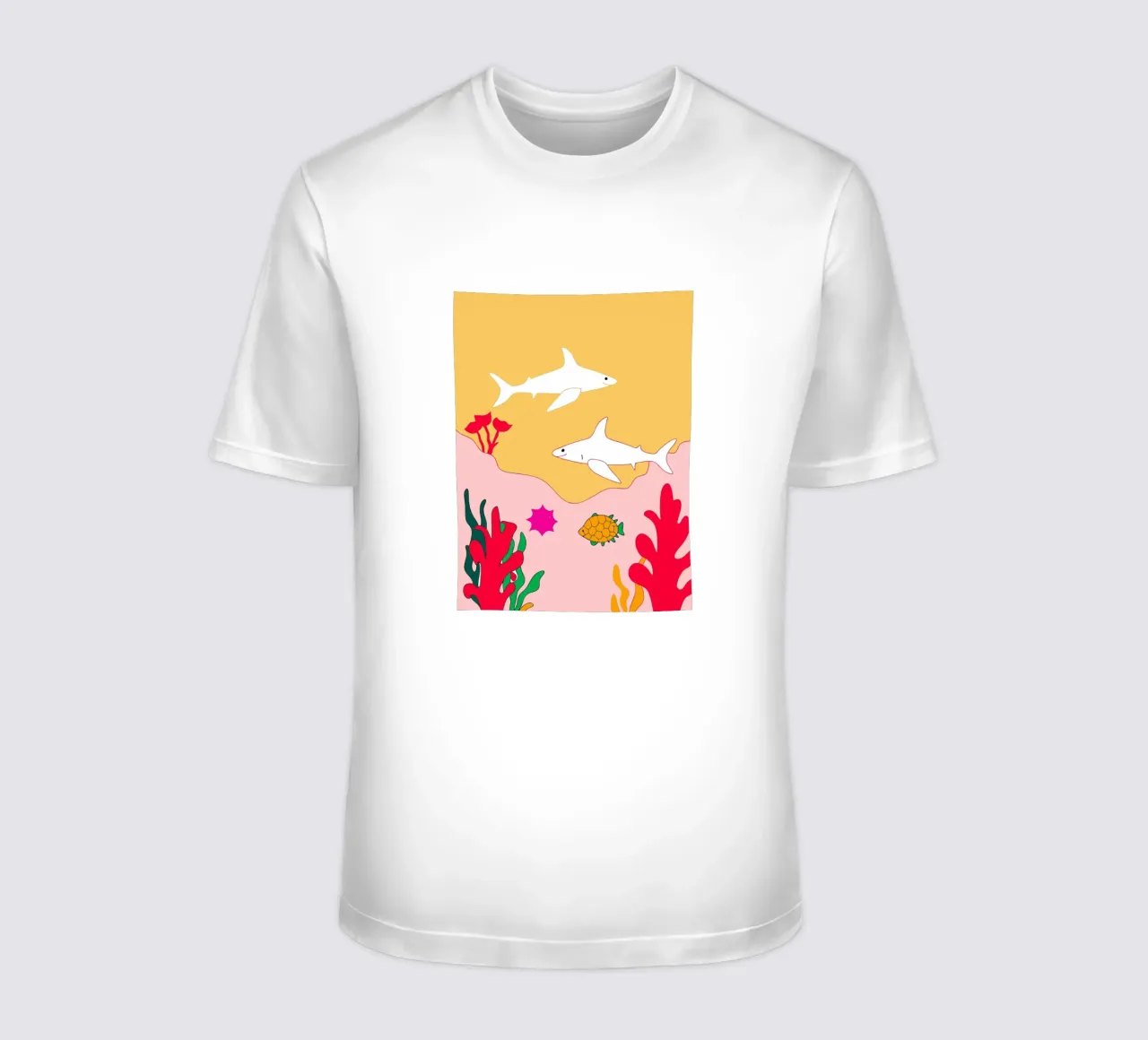 Due squali nel mare t-shirt da OUR SHOP