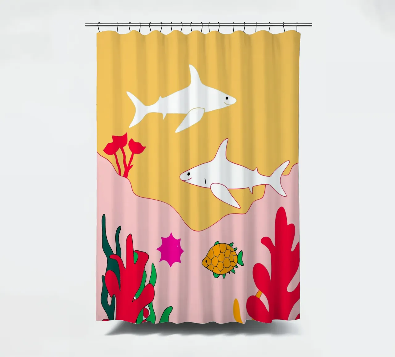 Deux requins dans la mer rideau de douche de OUR SHOP